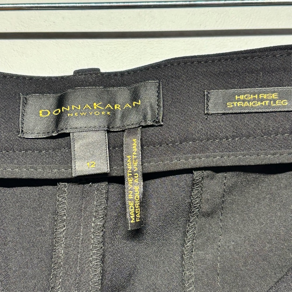 ✨Donna Karan Essentials High-Rise Straight-Leg Pants Black Size 12 - Picture 11 of 16
